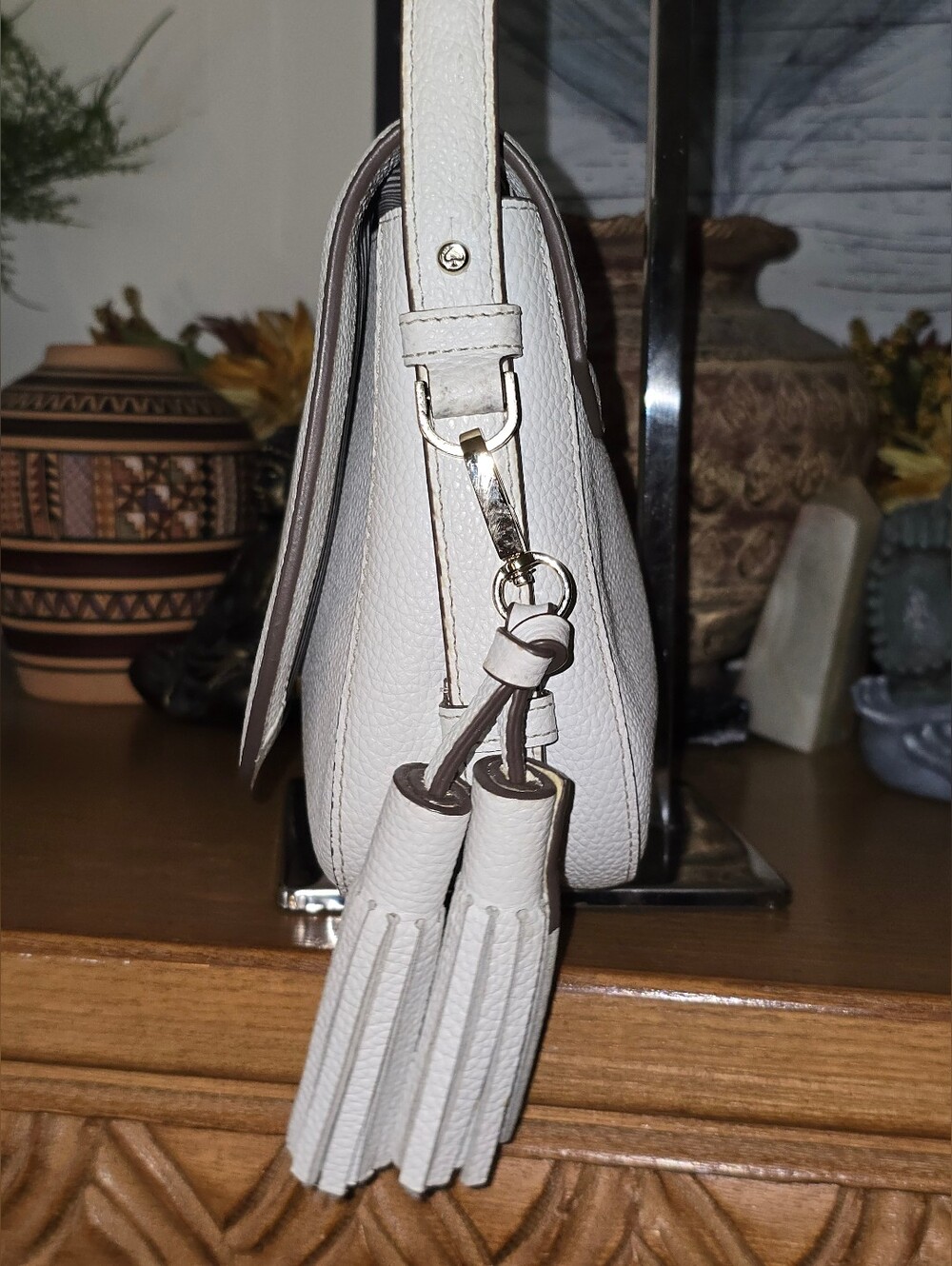Kate Spade Orchard Street Penelope White Pebbled Leather Crossbody Bag EUC - Picture 4 of 16
